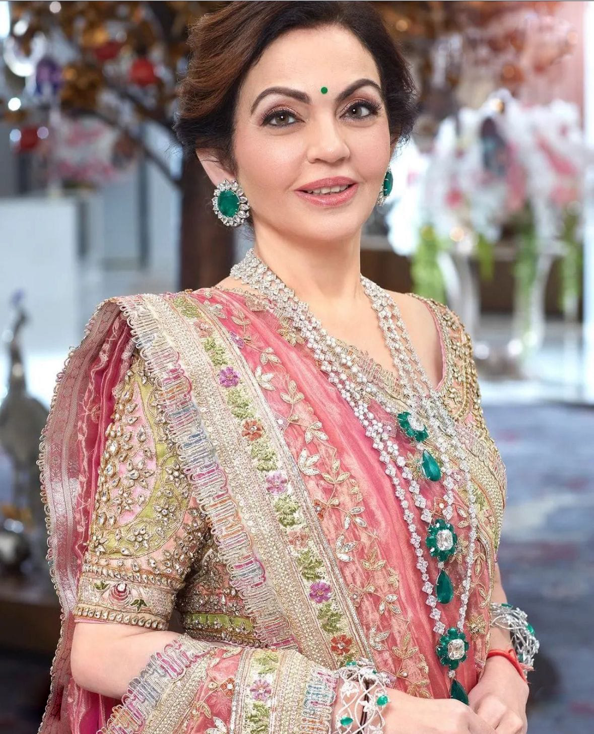 Nita Ambani Inspired Majestic Royal Layered Necklace Set