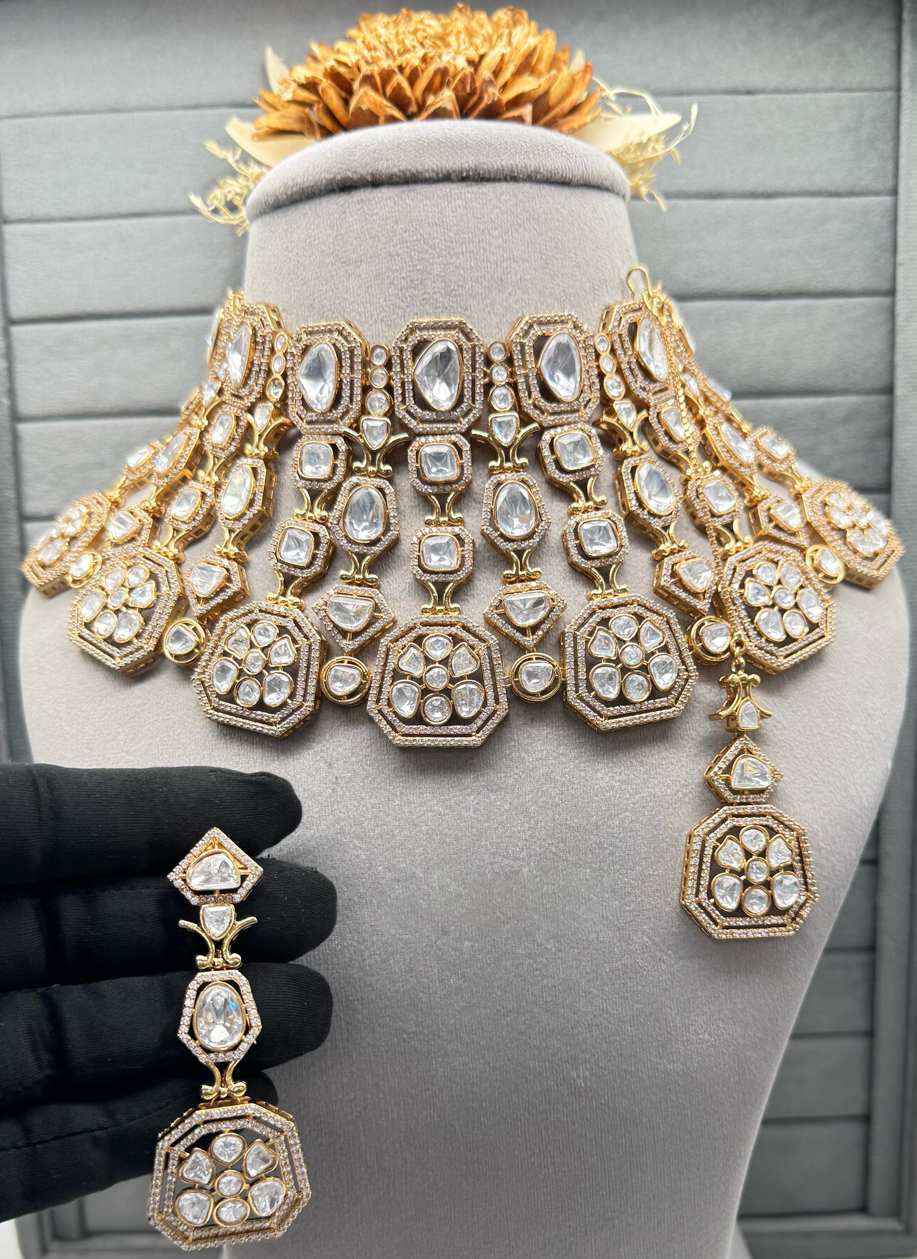 Kriti Sanon Inspired Heritage Kundan Necklace Set