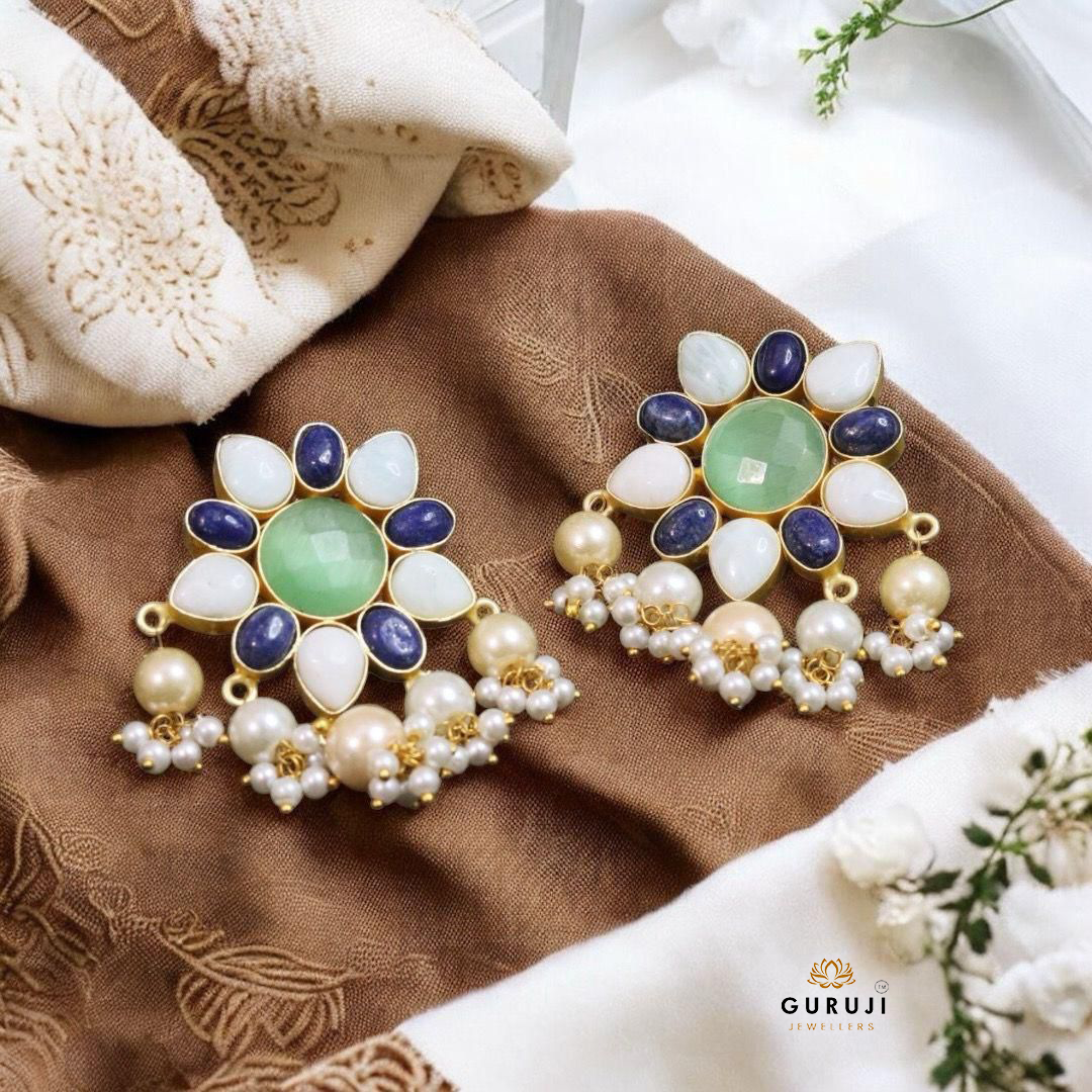 Artisan Handmade Earrings with Natural Stone Elegance
