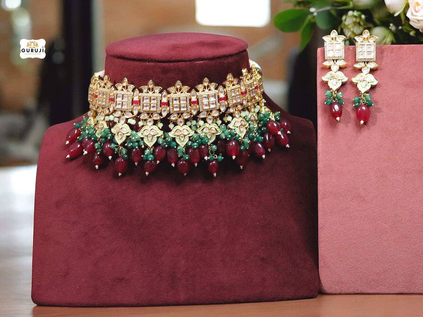 Exquisite Kundan and Bead Choker Set