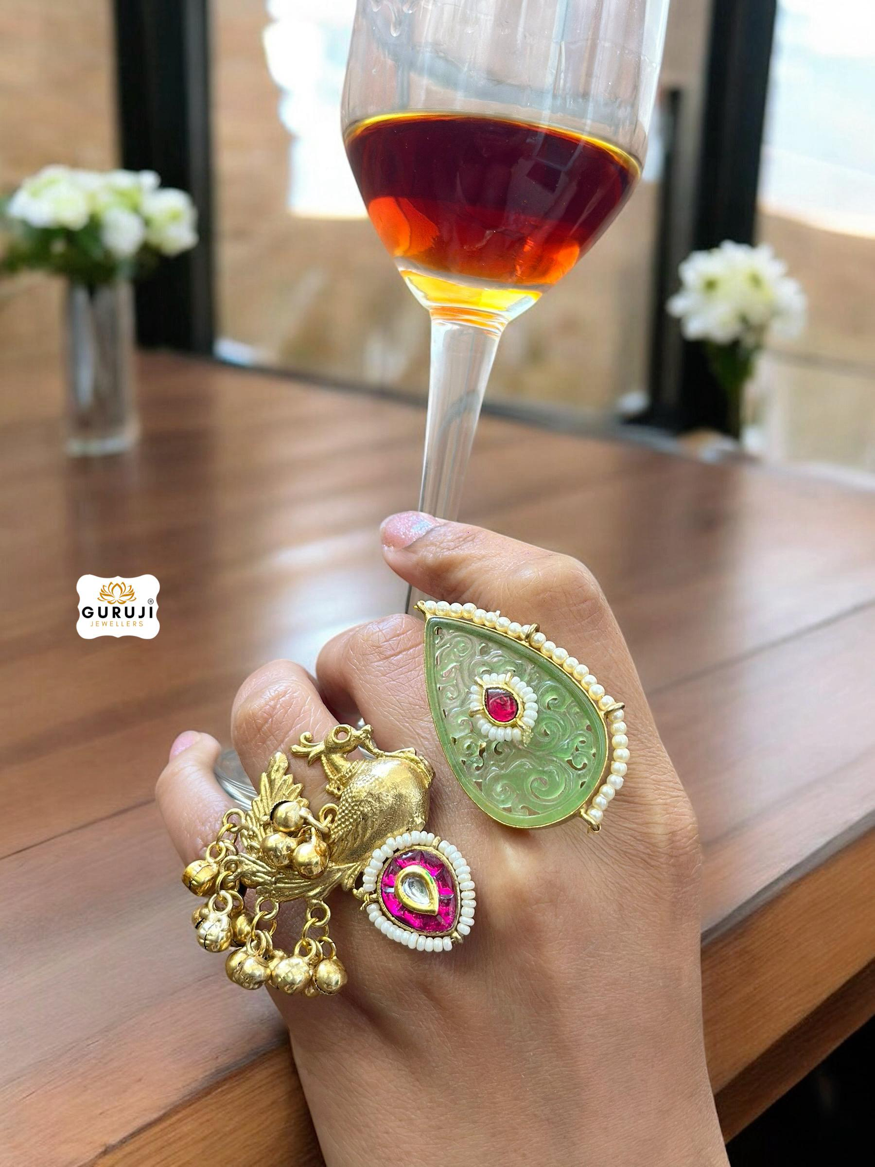 Ornate Bird-Inspired Statement Ring