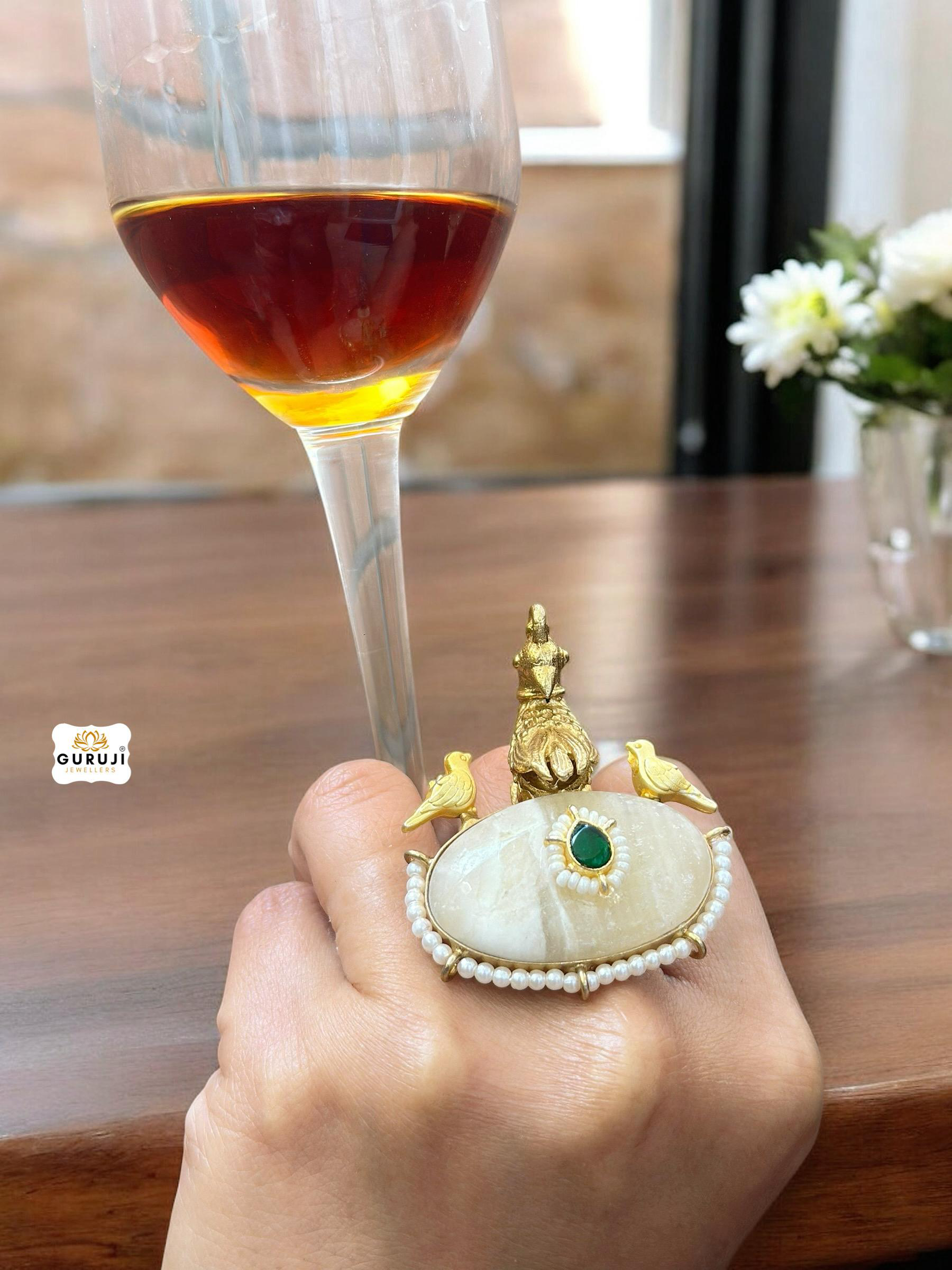 Elegant Artisan Ring with Bird Motif