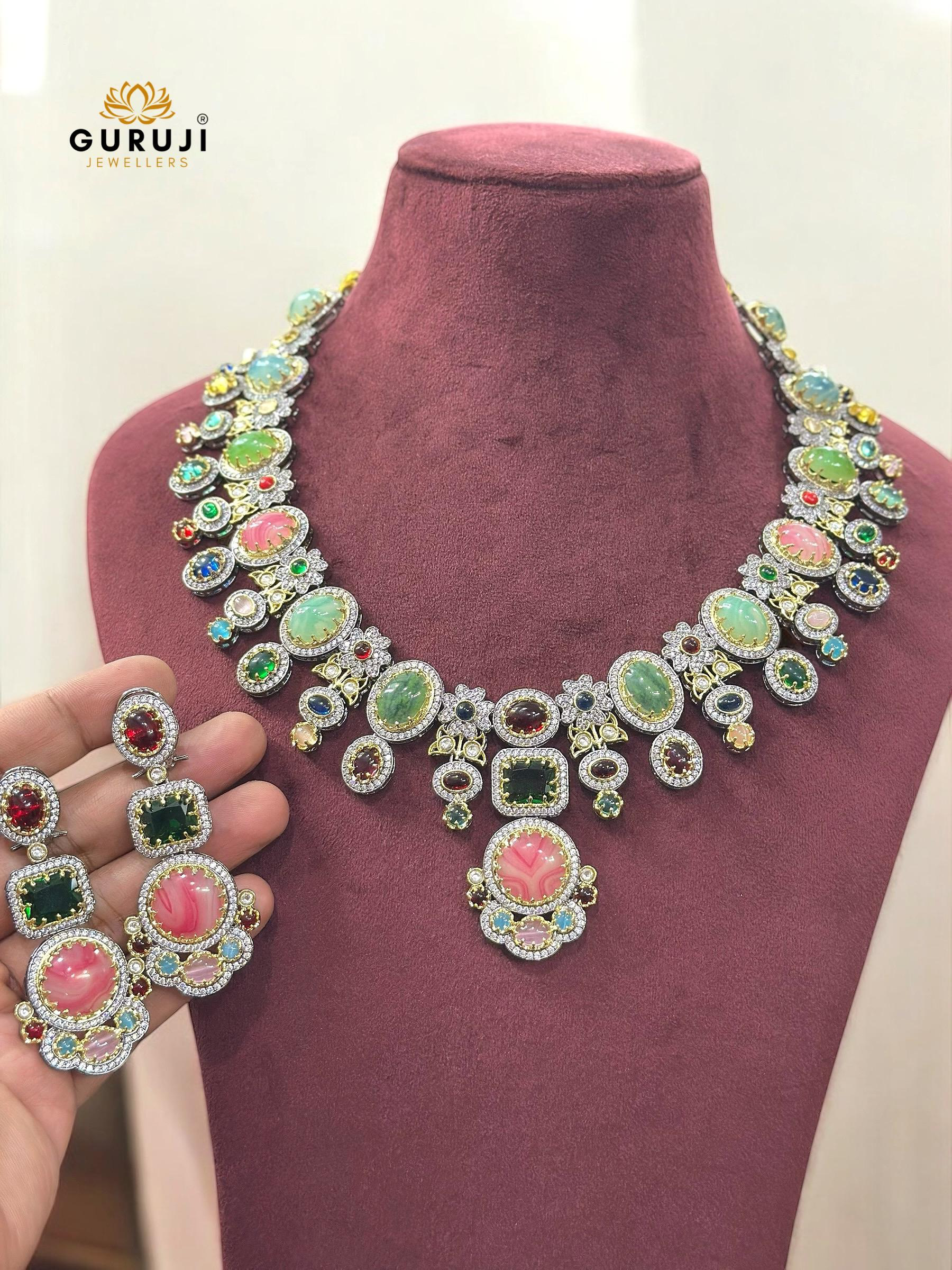 Victorian elegance reimagined — handcrafted gemstone necklace