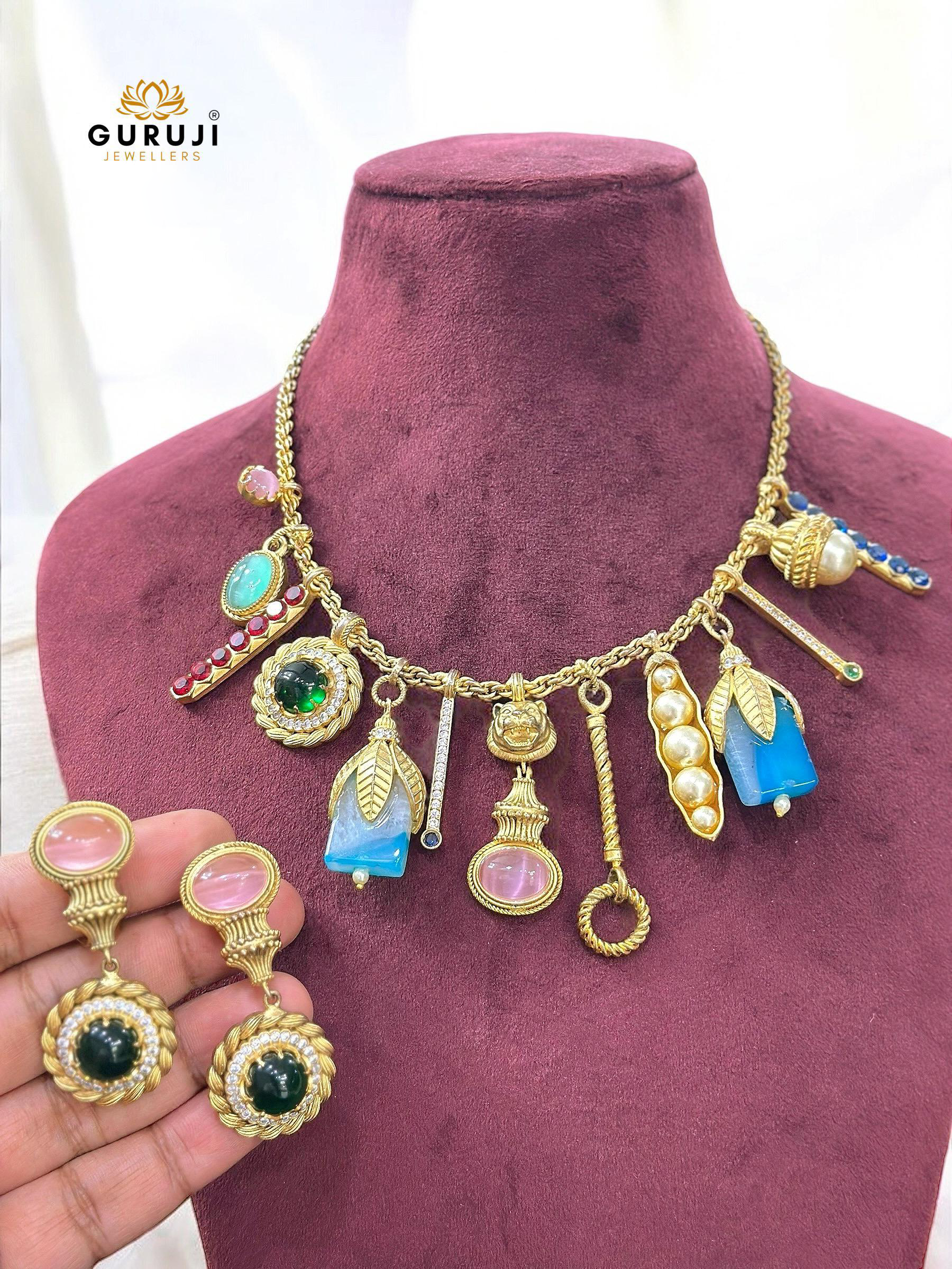 Whimsical charm necklace – handcrafted elegance