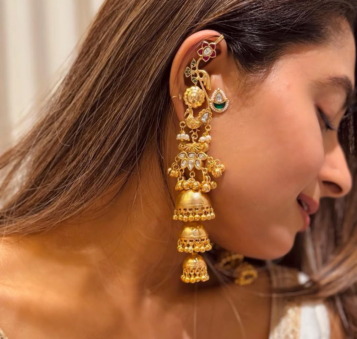 Elegant Handmade Jhumka Earrings – A Fusion of Tradition and Craft