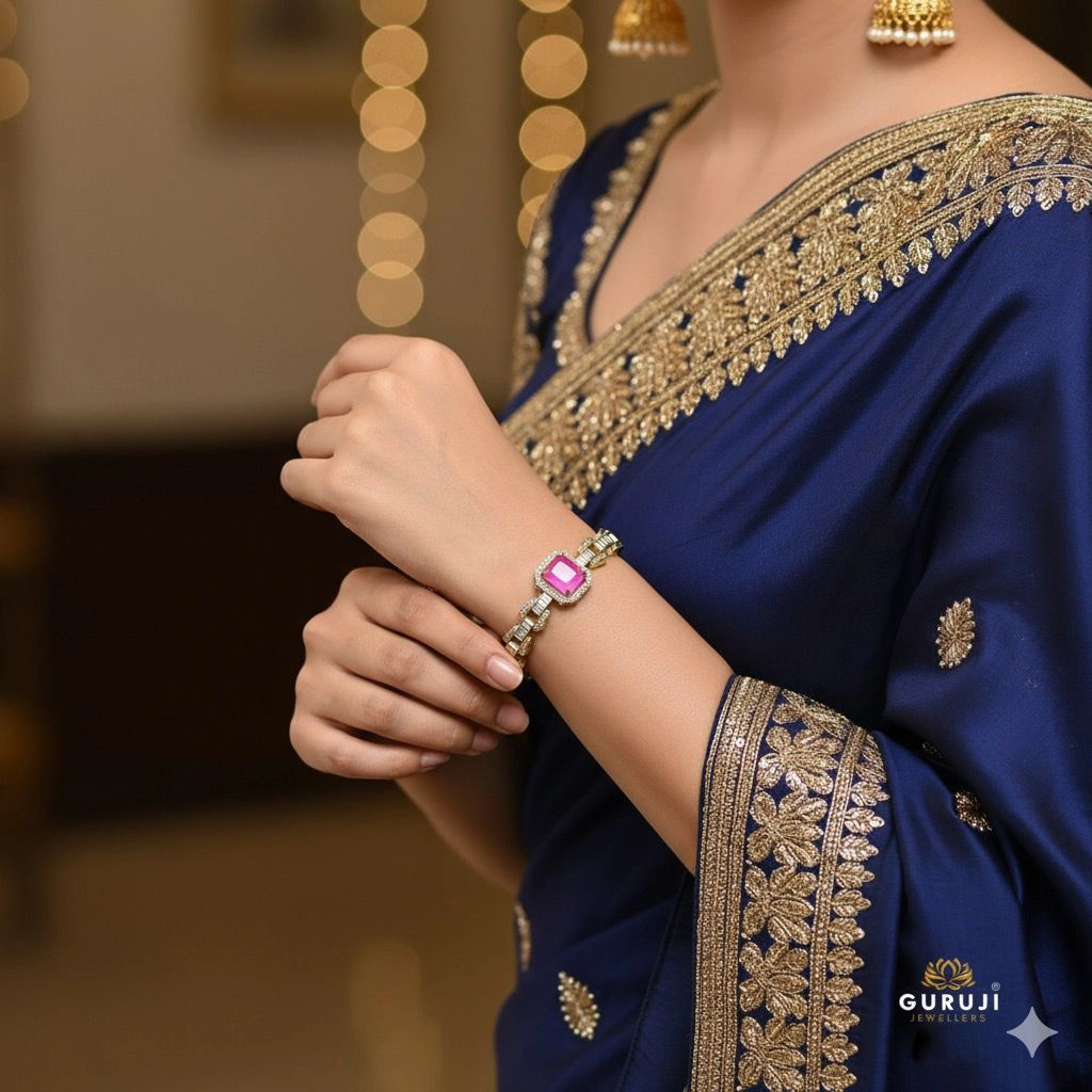 Exquisite Designer CZ Stone Bracelet