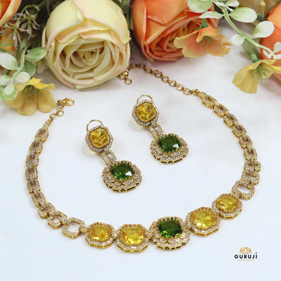 Sabyasachi Inspired Royal Gemstone Necklace Set